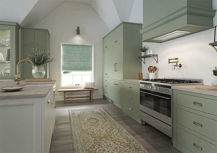 Florence Faux Suede, Light Jade - Roman Blind - Image 6